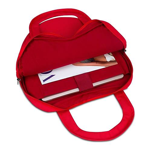 LOVE1402 13-14 Inch WTXPro Su Geirmez Kuma, Macbook,Mac Air Laptop El ve Omuz antas - Krmz