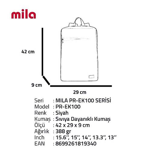Classone Mila PR-EK100 15,6' Su Geirmez Kuma Fermuar  Okul Srt antas 