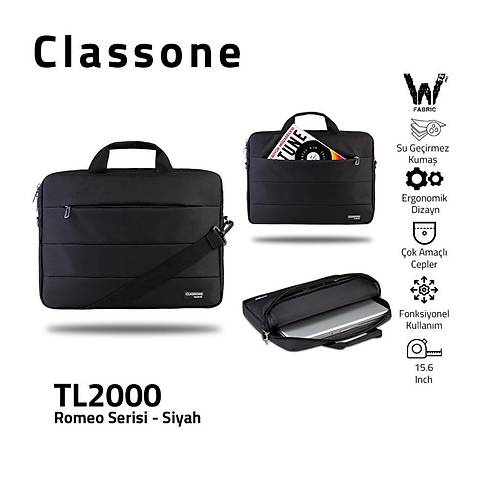 Classone TL2000 Su Geirmez 15.6 inch Laptop Notebook antas+Kablosuz Mouse