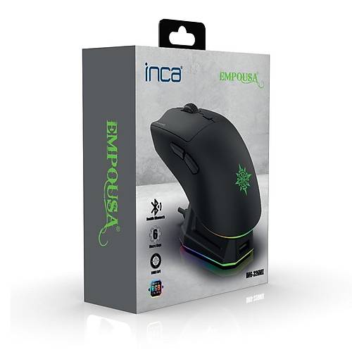 IMG-326MX Empousa Bluetooth+Wireless+Wired  Rechargeable 8000 Dpi 6D Macro Keys  Gaming Mouse