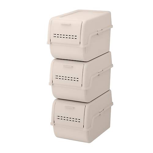 Motek MT-40 S-Box 8 Litre 3'l ok Amal Organizer Dzenleyici Bej ( 3*8Litre )