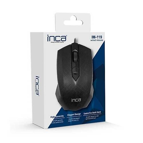 Inca IM-119 Usb Optik Siyah Kablolu Mouse