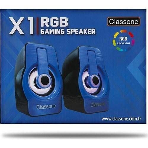Classone X1 Black Rgb Ikl  Gaming  Usb Hoparlr Mavi