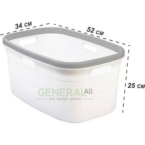 Motek 80 Litre Kirli amar Sepeti amar Selesi 2'li Set Beyaz