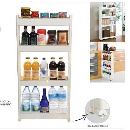 Motek SR-04 Slim Organizer 4 Katl Raf  Beyaz