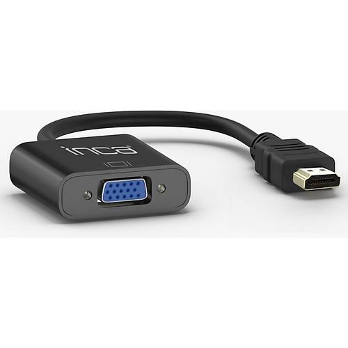 Inca IHTVJ-7S HDMI to VGA Siyah Jakl Ses Kablosu