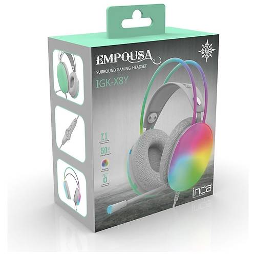 IGK-X8Y Empousa Series 7.1 Surround Rgb LED  Effect Gaming Oyuncu Kulakl
