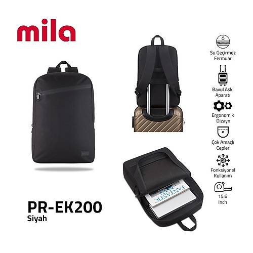 Classone Mila  PR-EK200 15,6' Su Geirmez Kuma Fermuar Okul Srt antas