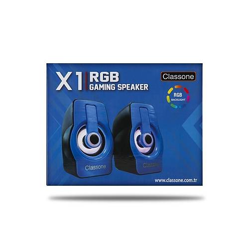 Classone X1 Black Rgb Ikl  Gaming  Usb Hoparlr Mavi