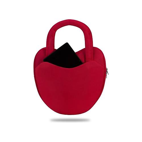 LOVE1402 13-14 Inch WTXPro Su Geirmez Kuma, Macbook,Mac Air Laptop El ve Omuz antas - Krmz