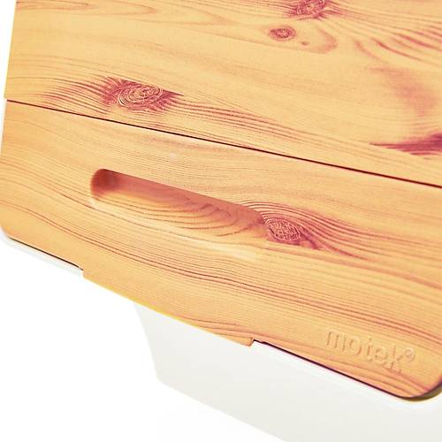 Motek TCH-MT04B 33 Litre Jumbo Boy Bambu Desen Tekerlekli Tekli Organizer