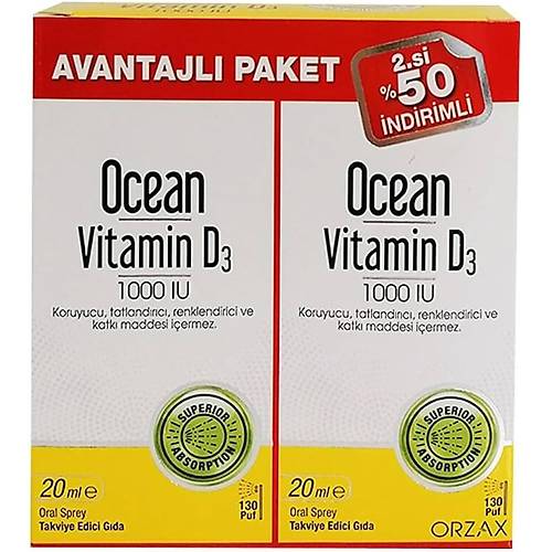 OCEAN VTAMN D 1000 IU SPREY 2. %50 NDRML
