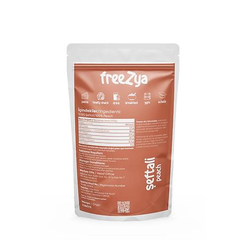 Freezya Freeze Dried Dondurularak Kurutulmu eftali - 20 gr