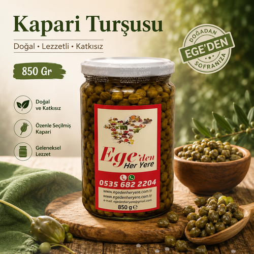 Kapari Tur�usu Do�al Ev Yap�m� Farkl� Gramajlarda Tercih Sizin (450 gr ve 850 gr)
