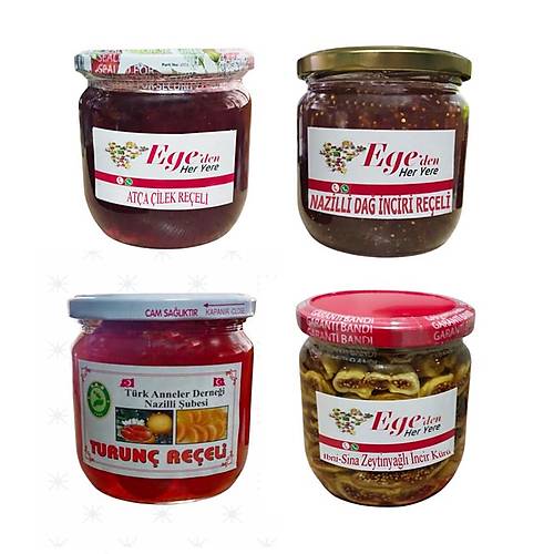 Nazilli Gurme 4'l� El Yap�m� Organik Re�el Tad�m Paketi (4x480gr)