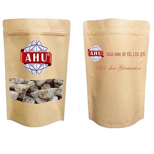 Y�r�k Lokumu �ift Kavrulmu� Duble Antepf�st�kl� H.Cevizi Kapl� Lokum 500 Gr