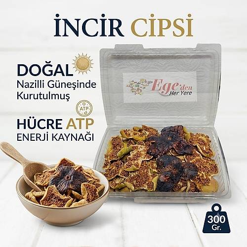 Kesme �ncir Cipsi 300 gr.(Yakla��k 34-35 Adet) Nazilli'nin H�cre Atp Enerji Kayna��