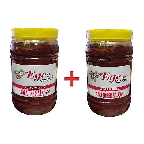 Domates Salas 1 kg + Tatl Biber Salas 1 kg.-ki Lezzet Bir Arada