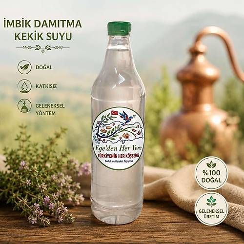 Kekik Suyu �mbik Dam�tma (Do�al Yabani Da� Keki�i - Ata �retimi) 1 Litre