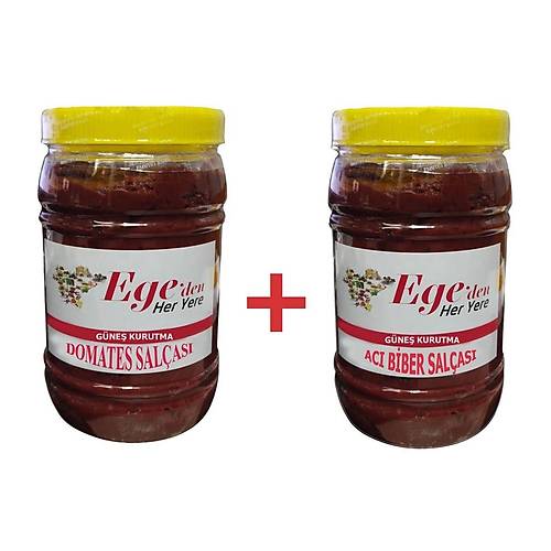 Domates Salas 1 kg + Ac Biber Salas 1 kg.-ki Lezzet Bir Arada
