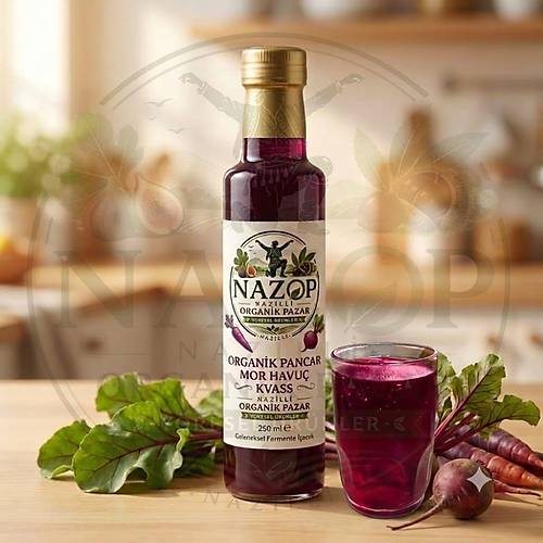 Organik Pancar & Mor Havu� Kvass 250 ml.