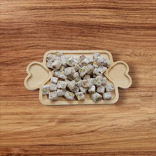 Y�r�k Lokumu �ift Kavrulmu� Duble Antepf�st�kl� H.Cevizi Kapl� Lokum 500 Gr