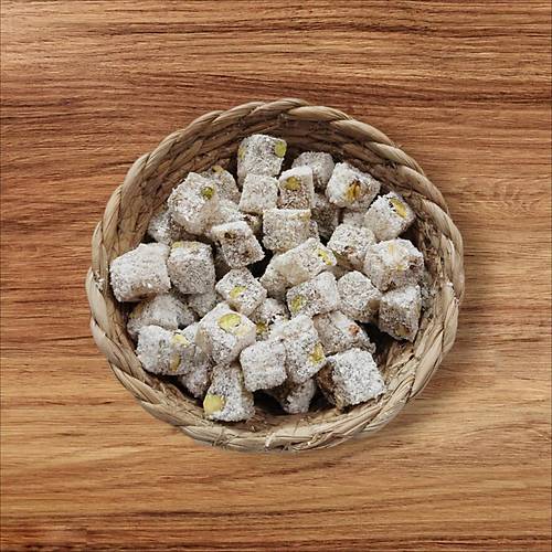 Y�r�k Lokumu �ift Kavrulmu� Duble Antepf�st�kl� H.Cevizi Kapl� Lokum 500 Gr