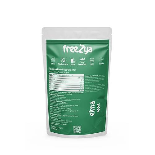 Freezya Freeze Dried Dondurularak Kurutulmu Elma - 20 gr
