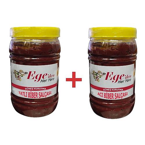 Tatl Biber Salas 1 kg + Ac Biber Salas 1 kg.- ki Lezzet Bir Arada