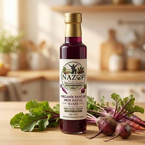 Organik Pancar & Mor Havu� Kvass 250 ml.