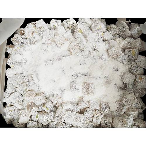 Y�r�k Lokumu �ift Kavrulmu� Duble Antepf�st�kl� H.Cevizi Kapl� Lokum 500 Gr