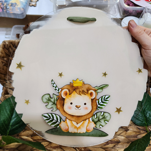 Renkli Figürlü Kapı Süsü Pleksi 30 Cm