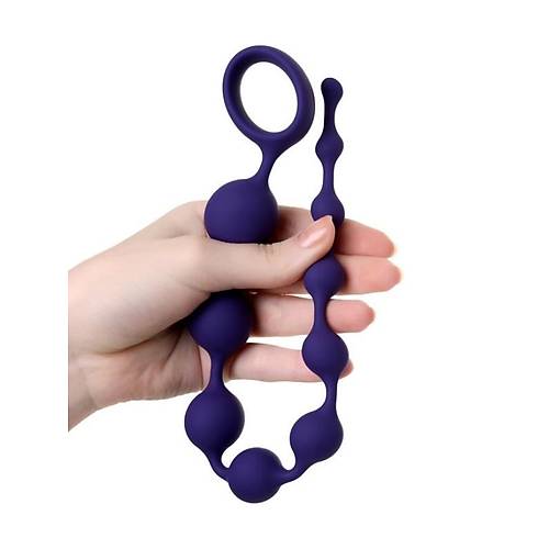 Grape Anal Zinciri Silikon Mor 35 cm