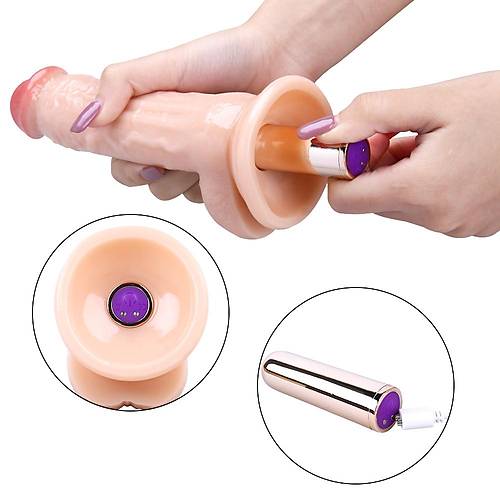 19CM Gereki Ten Rengi Dildo Penis