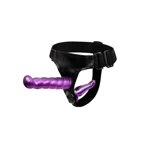 ift Tarafl Mor Renk Belden Balamal Dildo