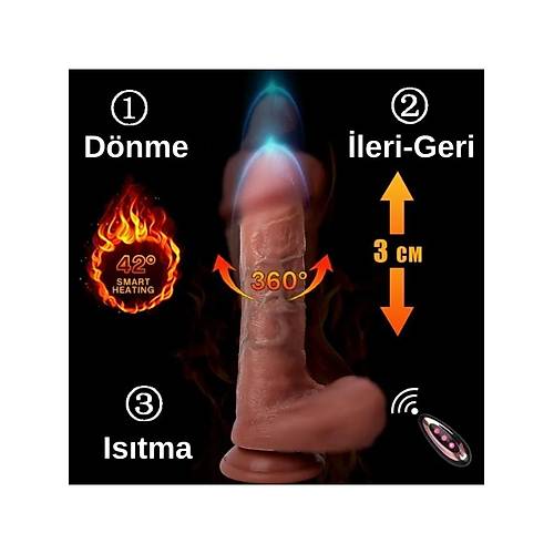 Ultra Realistik Istma leri Geri ve Dnme Fonksiyonlu Gereki Vibratr