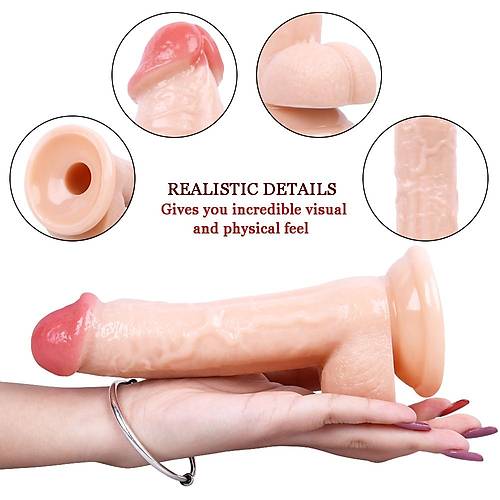 19CM Gereki Ten Rengi Dildo Penis