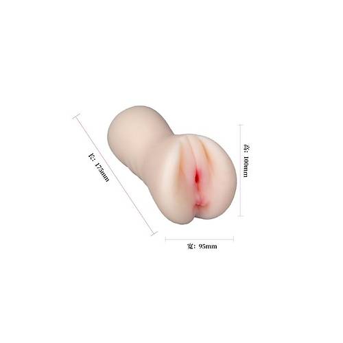 18 CM ift Girili Ten Rengi Anl Vajinal Mastrbatr