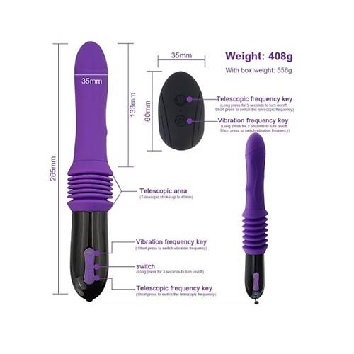 Telescopic Uzaktan Kumandal Seks Makinesi Vibratr