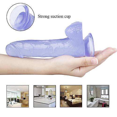 20 CM Gereki Mor Dildo Penis