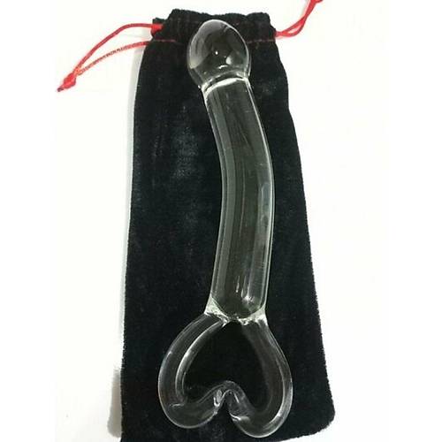 Kalp Detayl Cam Dildo