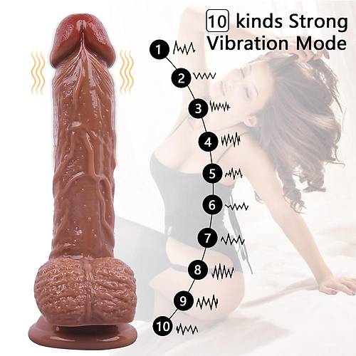 21 CM Gereki Kahverengi Dildo Penis
