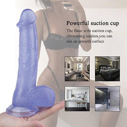 23 CM Mor Renk Dildo Penis