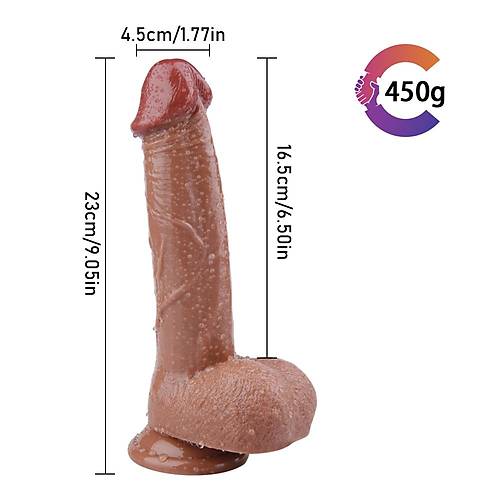 23CM Kahverengi Gereki Dildo Penis