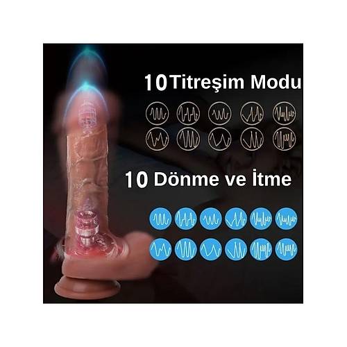 Ultra Realistik Istma leri Geri ve Dnme Fonksiyonlu Gereki Vibratr