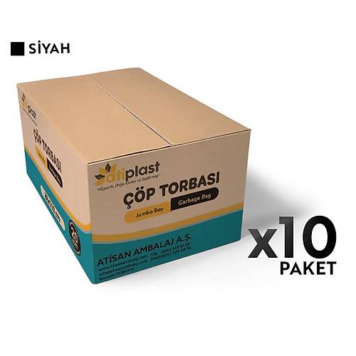 Atiplast Çöp Torbası Endüstriyel Jumbo Boy 1000 gr 80 x 110 cm Kırmızı 5 Rulo