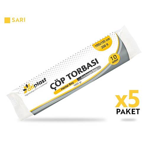 Atiplast Çöp Torbası Endüstriyel Hantal Boy 1000 gr 100 x 150 cm Yeşil
