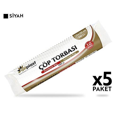 Atiplast Çöp Torbası Konteyner Boy 1000 gr 120 x 150 cm Kırmızı