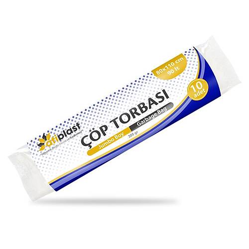 Atiplast Çöp Torbası Endüstriyel Jumbo Boy 400 gr 80 x 110 cm Gri