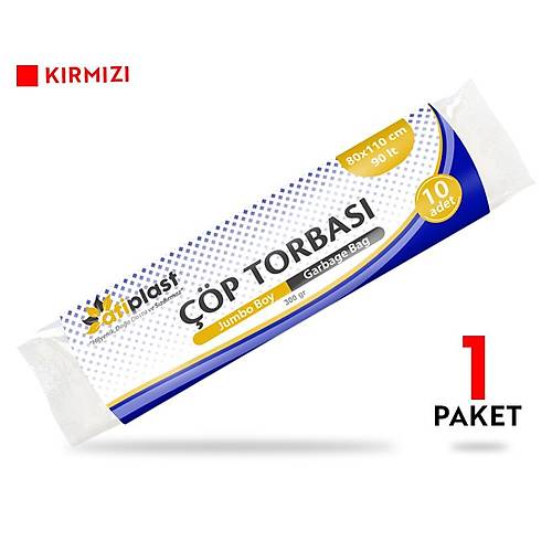 Atiplast p Torbas Endstriyel Jumbo Boy 300 gr 80 x 110 cm Krmz 10 Rulo